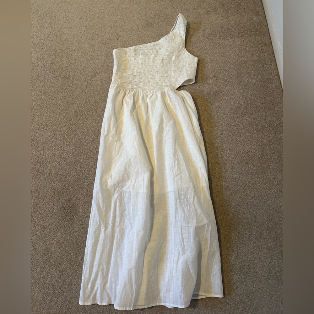 ANRABESS white sleeveless cutout dress size large